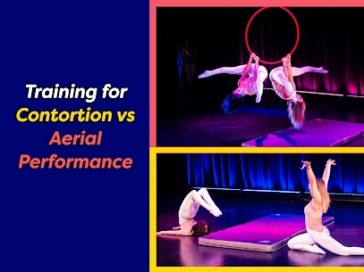 Training for contortion vs aerial performance, Cirque Art Studio, North Miami Beach, FL.
