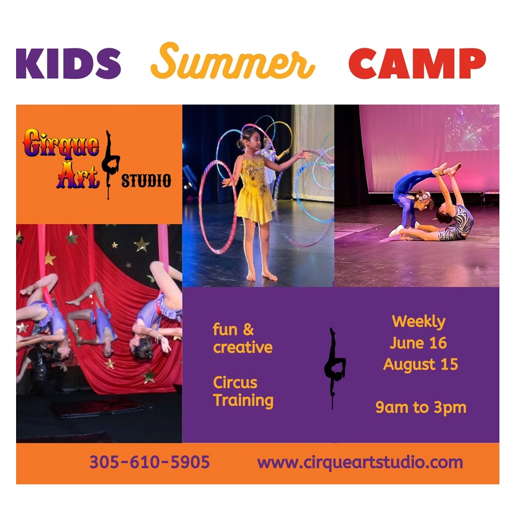 Cirque Art Studio 2025 Kids Summer Camp, North Miami Beach, FL.